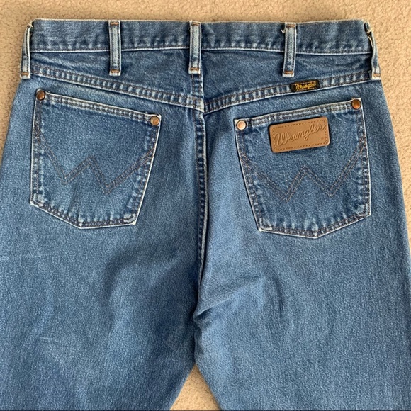 Vintage Wrangler Cowboy Cut Rigid Long Jeans Made in USA / 33 X 36 - Picture 5 of 12